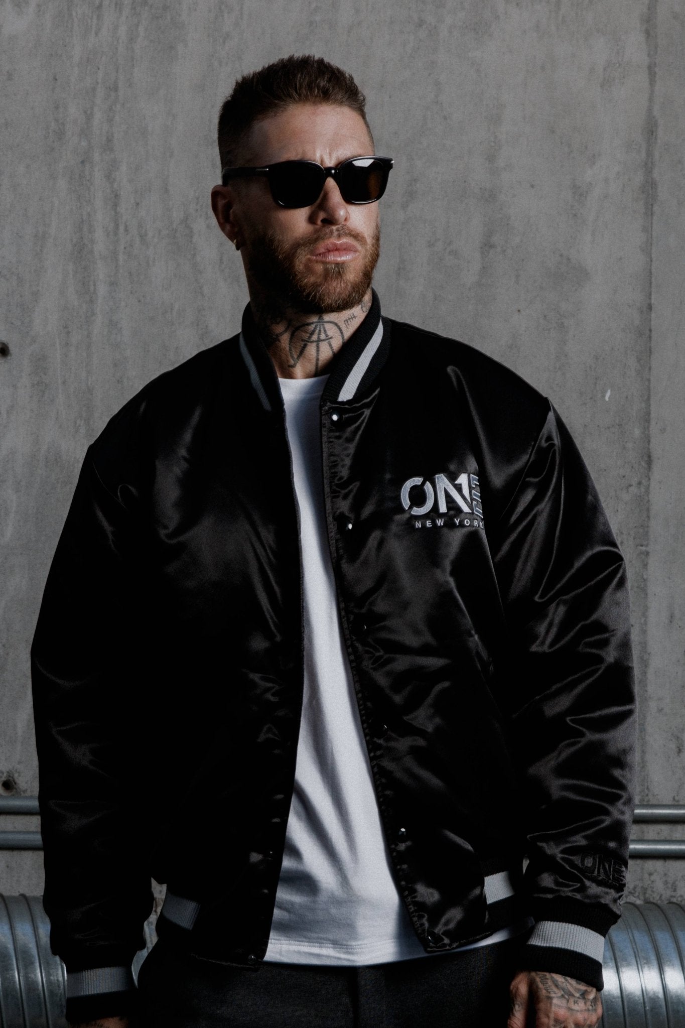 ONE New York | Mott Varsity Jacket Black