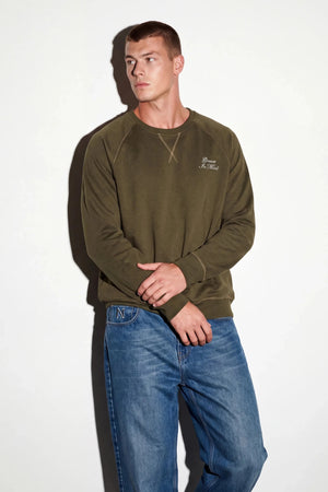 Bowery Sweatshirt Army Green - ONE New York