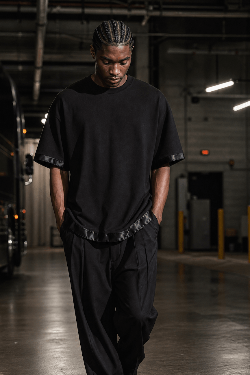Fifth Ave Tee Black - ONE New York