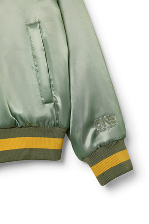 Madison Varsity Jacket Army Green - ONE New York