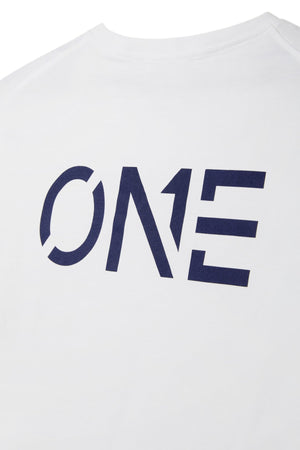 ONE Tee White Navy - ONE New York