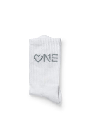 Heart Socks White/Grey - ONE New York