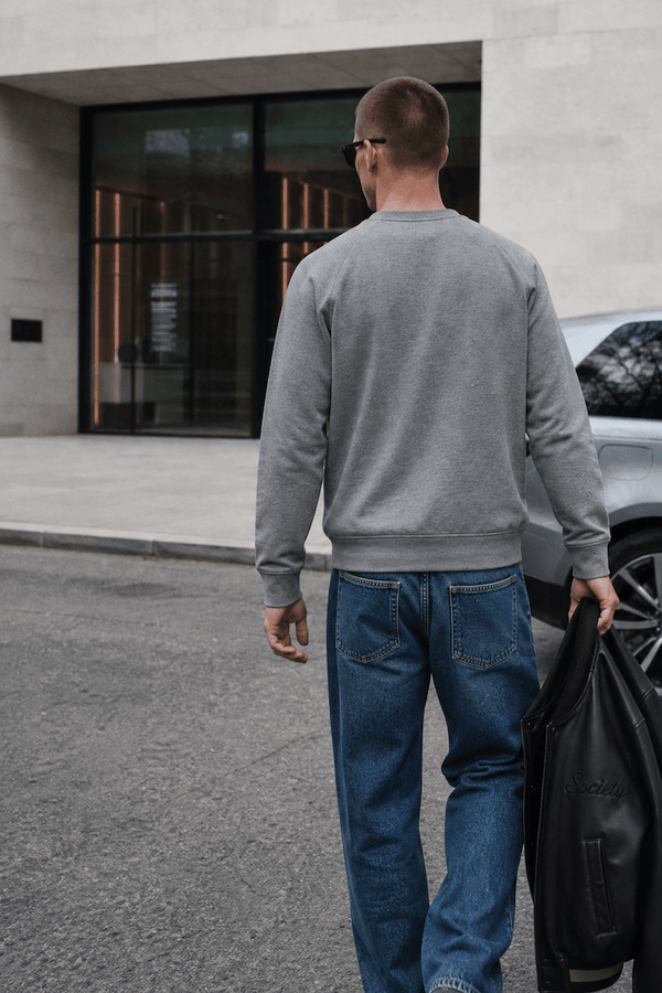 Broome Sweatshirt Melange Grey - ONE New York