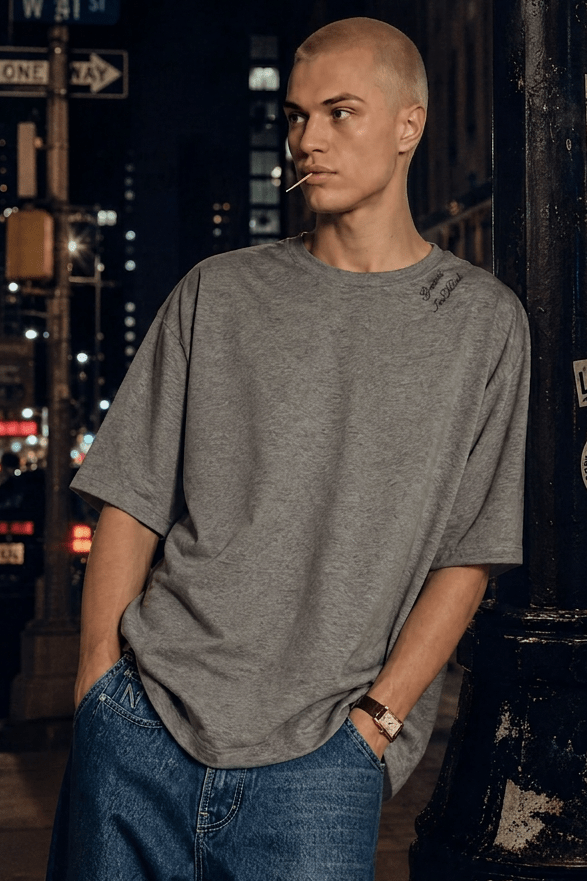 Greatest in Mind Tee Melange Grey - ONE New York