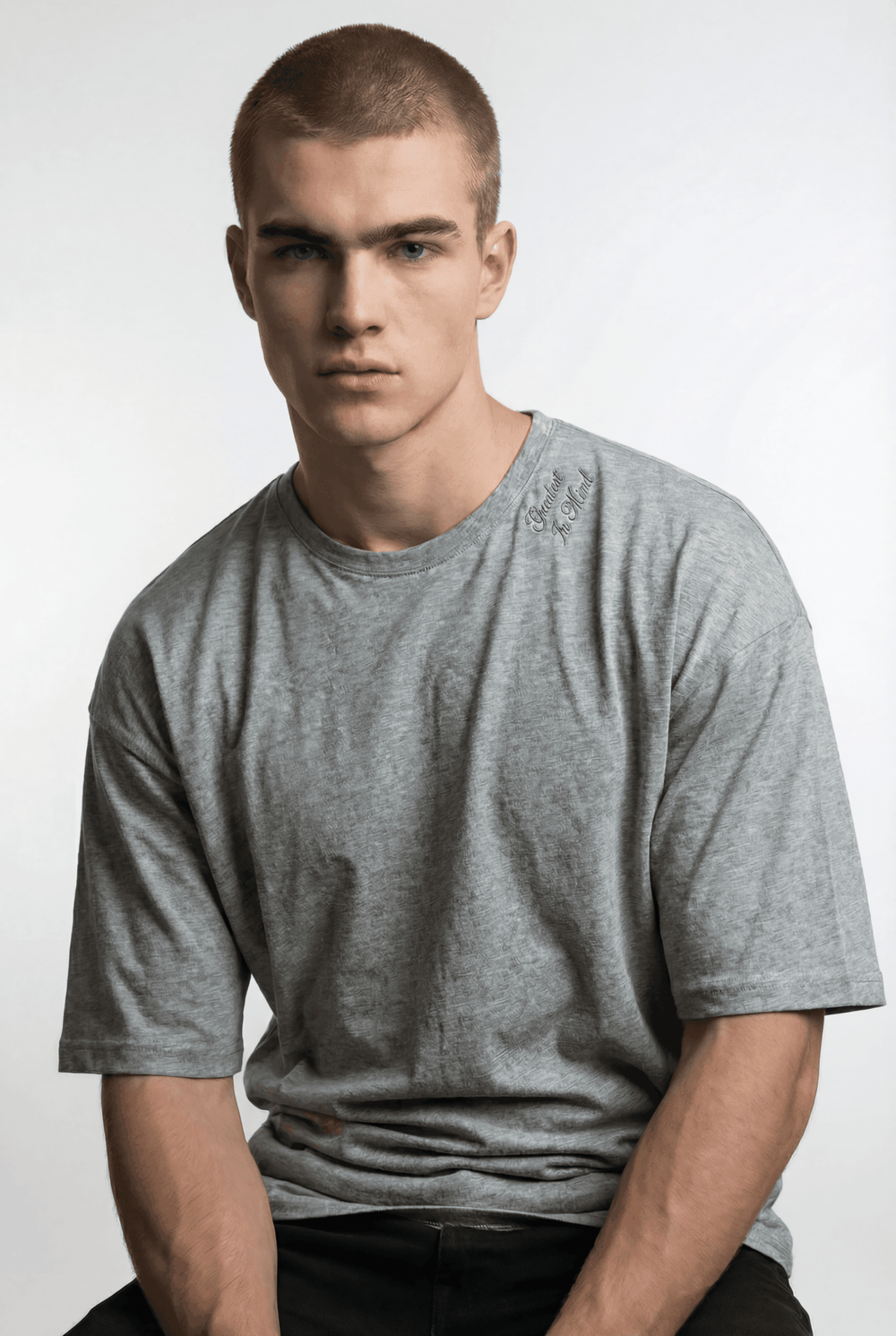 Greatest in Mind Tee Melange Grey - ONE New York