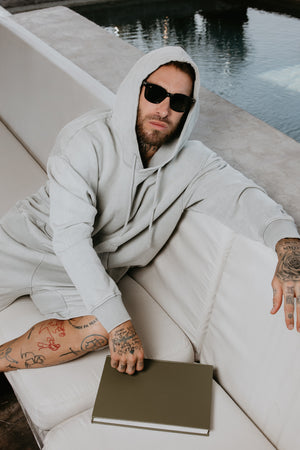 Pilar Hoodie Melange Grey - ONE New York