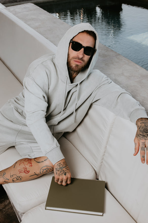 Pilar Hoodie Melange Grey - ONE New York