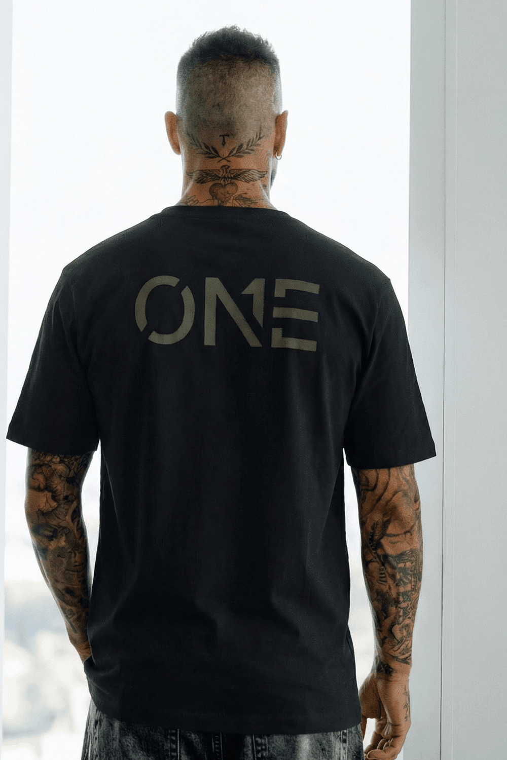 ONE Tee Black/Army Green - ONE New York