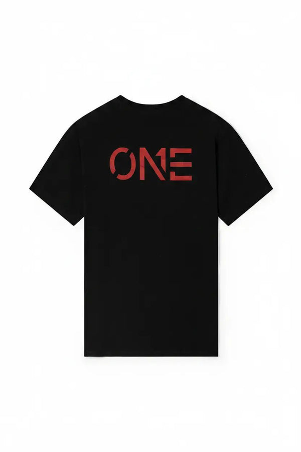 ONE Tee Black / Sevilla Red - ONE New York