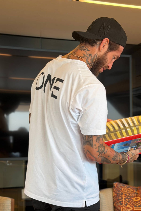 ONE Tee White Black - ONE New York