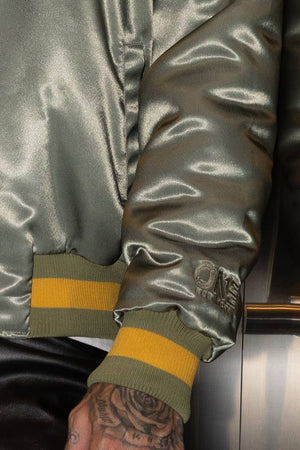 Madison Varsity Jacket Army Green - ONE New York