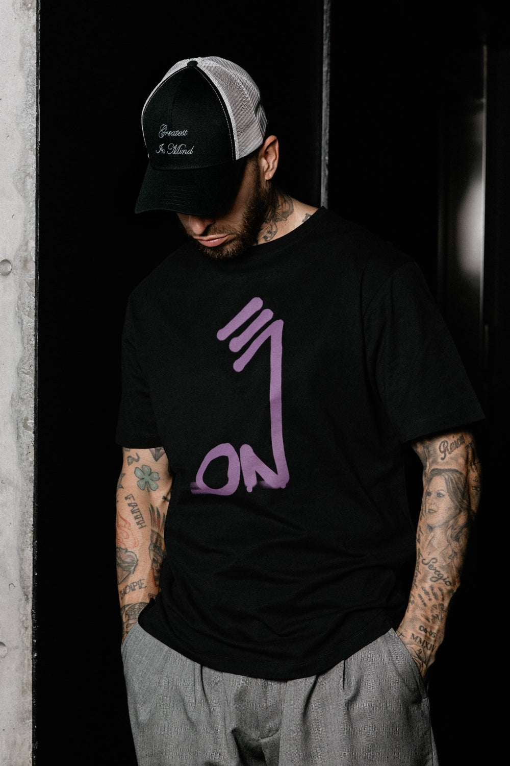 Sergio Inspiration Tee Black/Purple - ONE New York