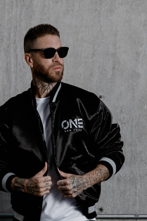 Mott Varsity Jacket Black - ONE New York
