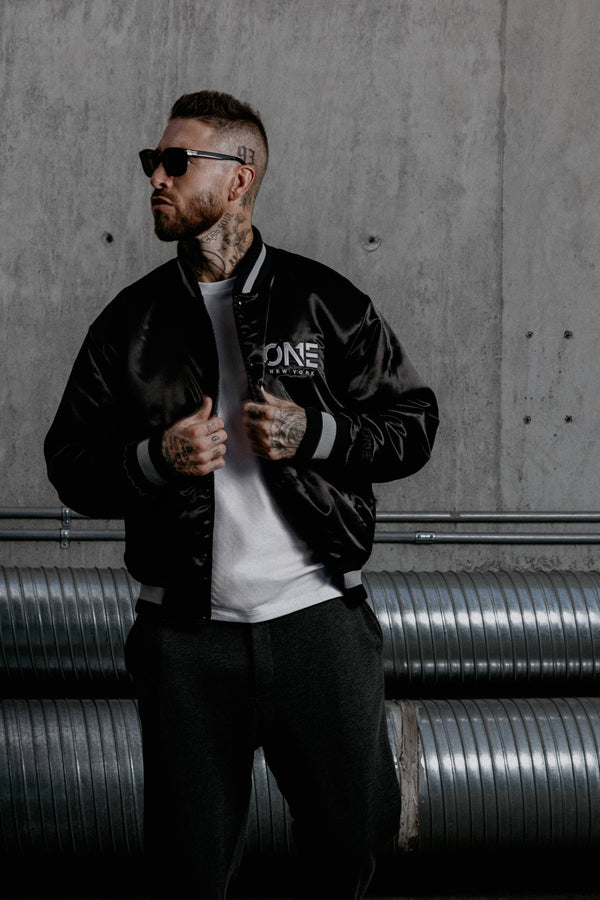 Mott Varsity Jacket Black - ONE New York