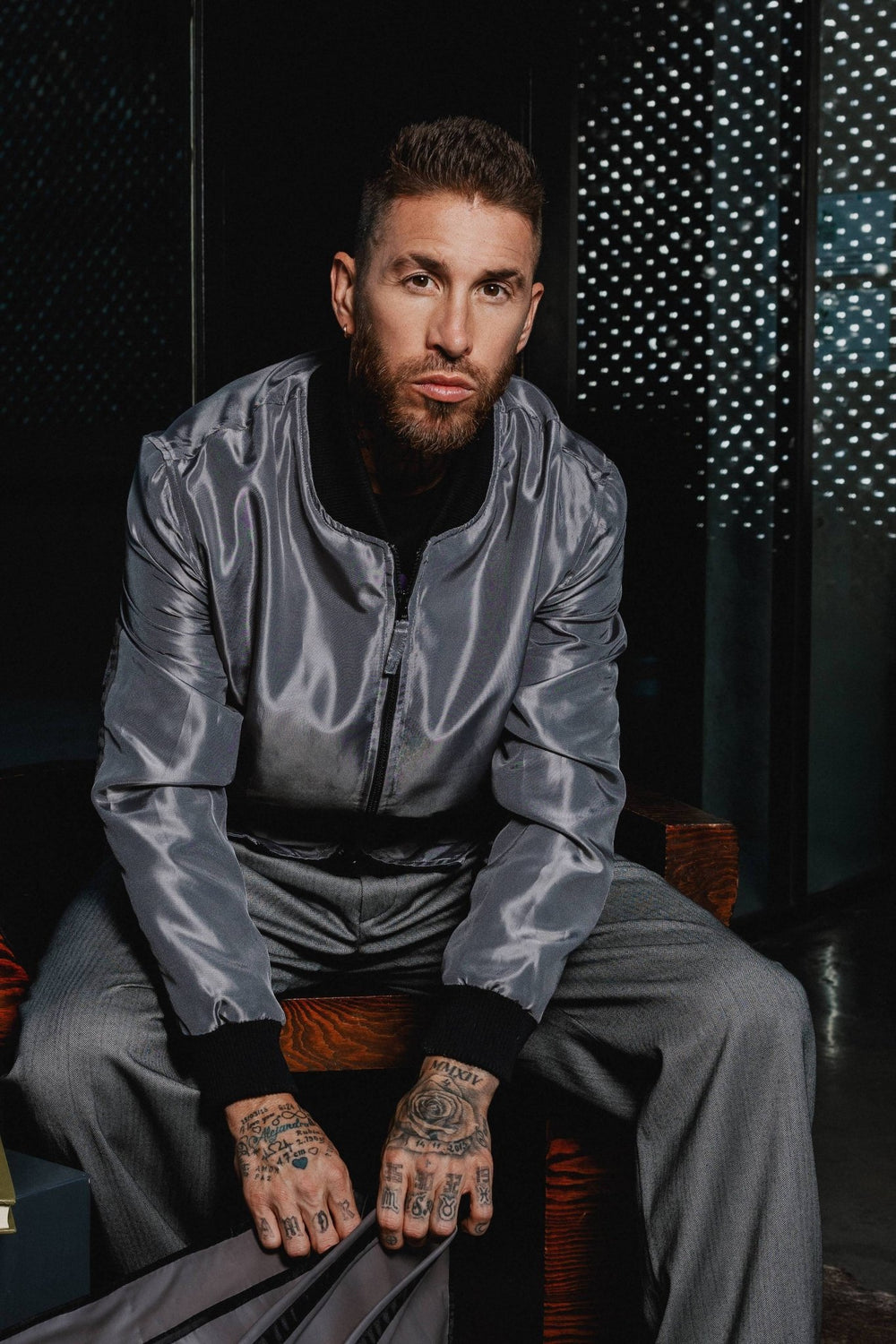 Sergio Zip Bomber Jacket Grey - ONE New York